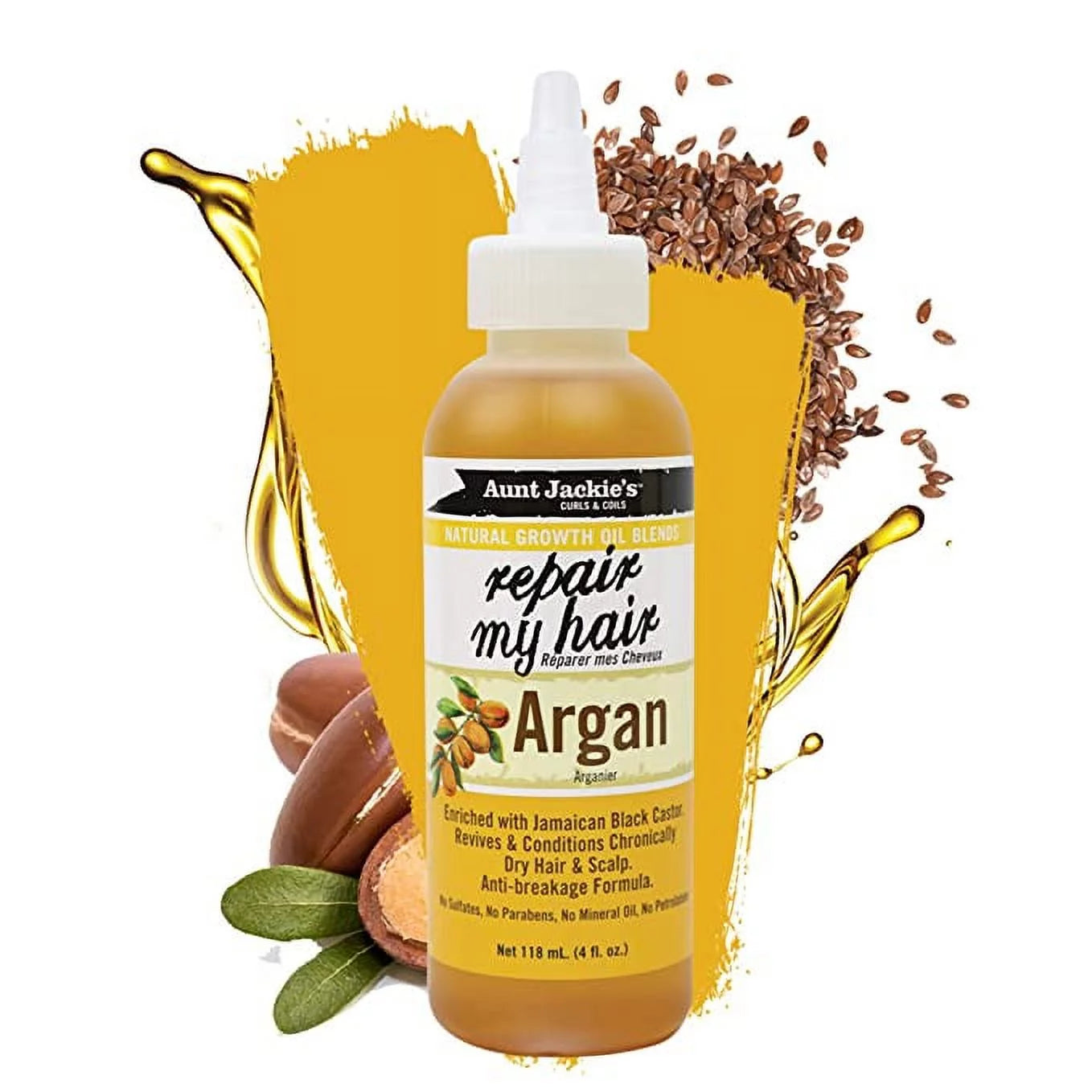 Natural Growth Oil Blends Repair My Hair - Argan, Revives and Conditions Chronically Dry Hair and Scalp, Anti-Breakage Formula, 4 Oz