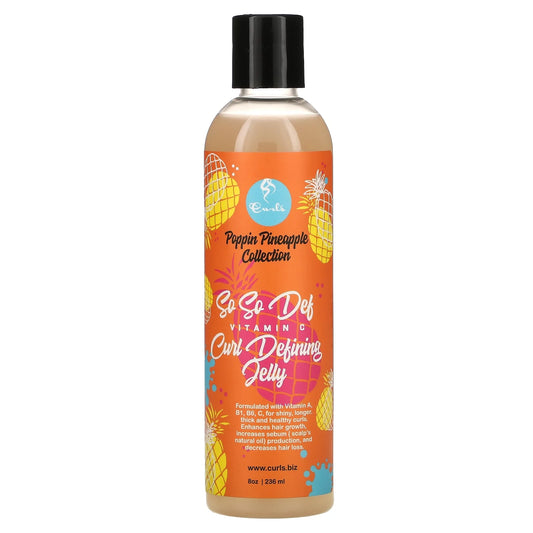 , Poppin Pineapple Collection, so so Def, Vitamin C, Curl Defining Jelly, 8 Oz (236 Ml)