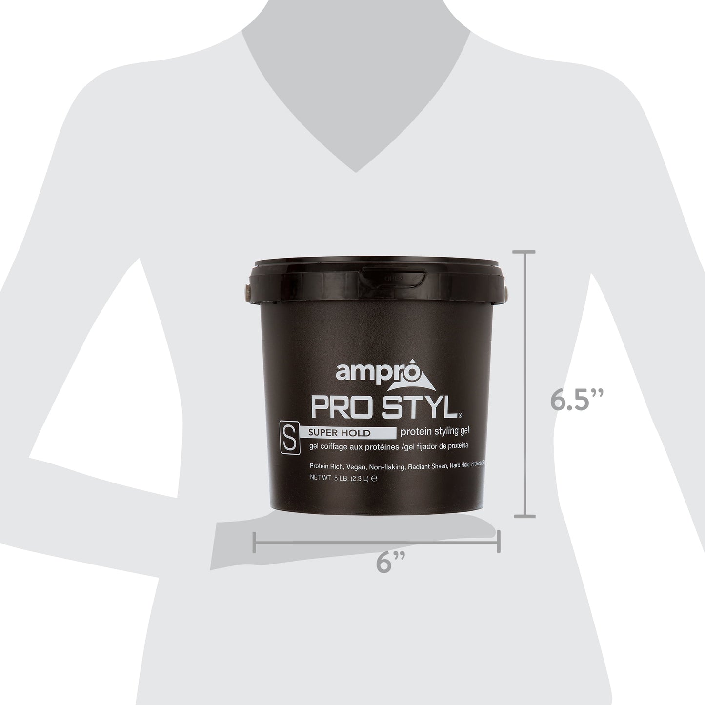 Pro Styl® Super Hold Protein Styling Gel, Resistant Hair Textures, 5 Lb. , Moisturizing, Unisex