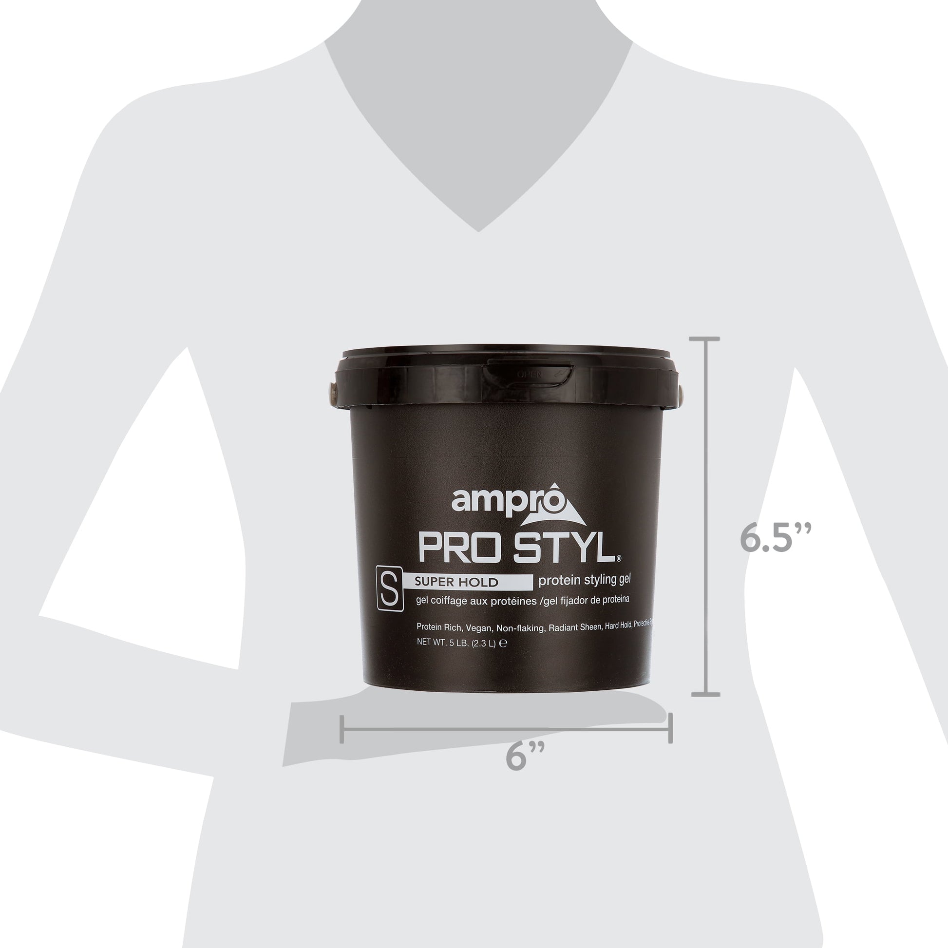 Pro Styl® Super Hold Protein Styling Gel, Resistant Hair Textures, 5 Lb. , Moisturizing, Unisex