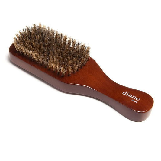 Premium 100% Boar Bristle Club Wave Brush for Men and Barbers – Medium Bristles for Thick Coarse Hair – Use for Detangling, Smoothing, Wave Styles, Soft on Scalp, Restore Shine and Texture