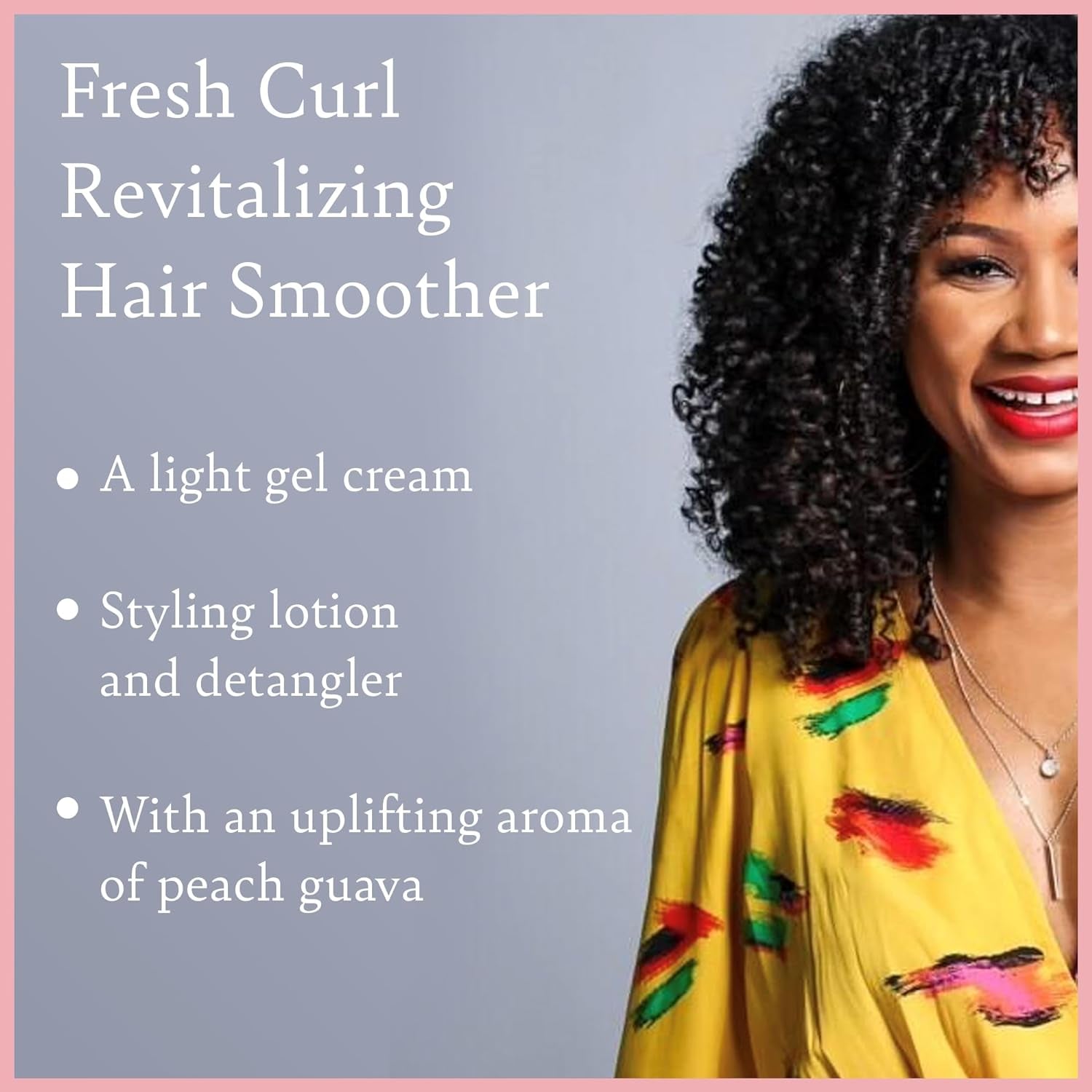 Fresh Curl Hair Styling Lotion & Detangler, with Avocado and Castor Oil, to Moisturize and Promote Hair Growth, for All Hair Types, 8 Oz