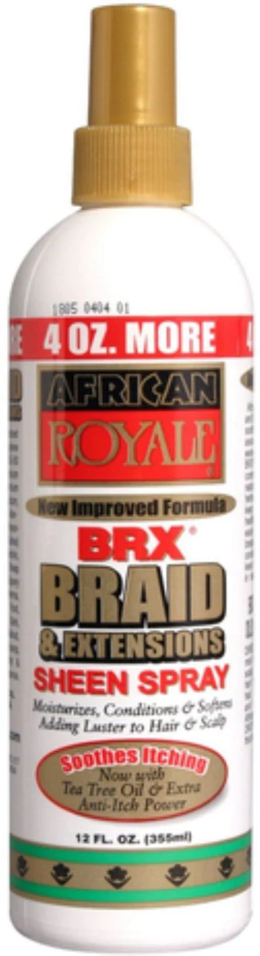 BRX Braid and Extensions Moisturizing Sheen Hair Spray, 12 Fl Oz