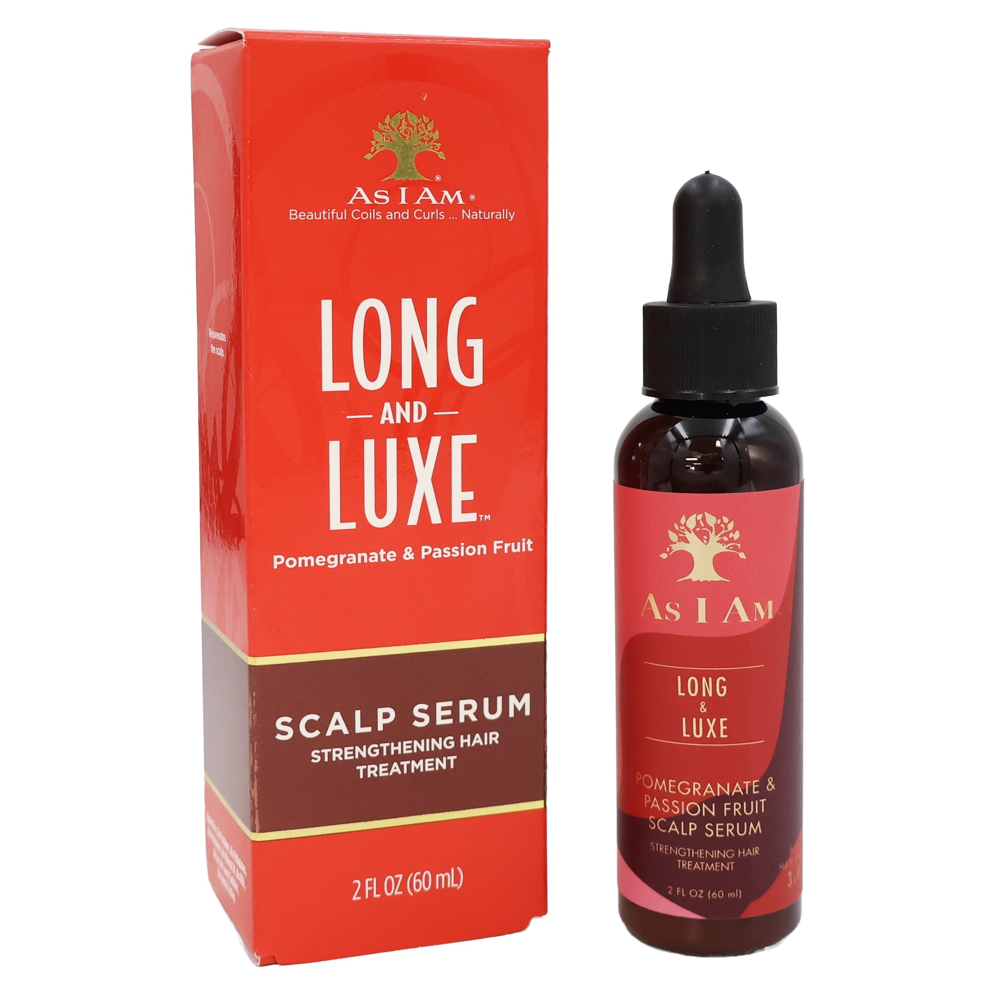 Long and Luxe Pomegranate and Passion Fruit Scalp Serum, 2 Oz.