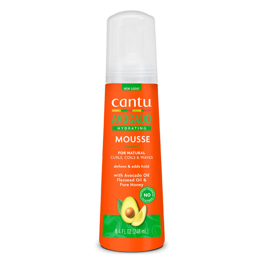 Sulfate-Free Hydrating Styling Mousse with Avocado Oil, 8.4 Fl Oz