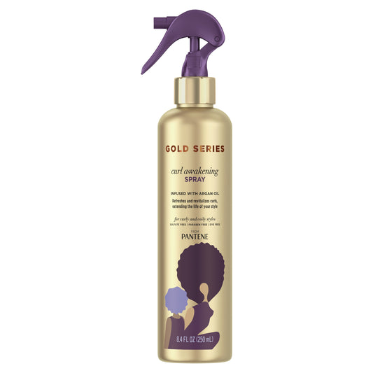 Gold Series Awakening Spray with Argan Oil for Curly, Coily Hair, 8.4 Fl Oz