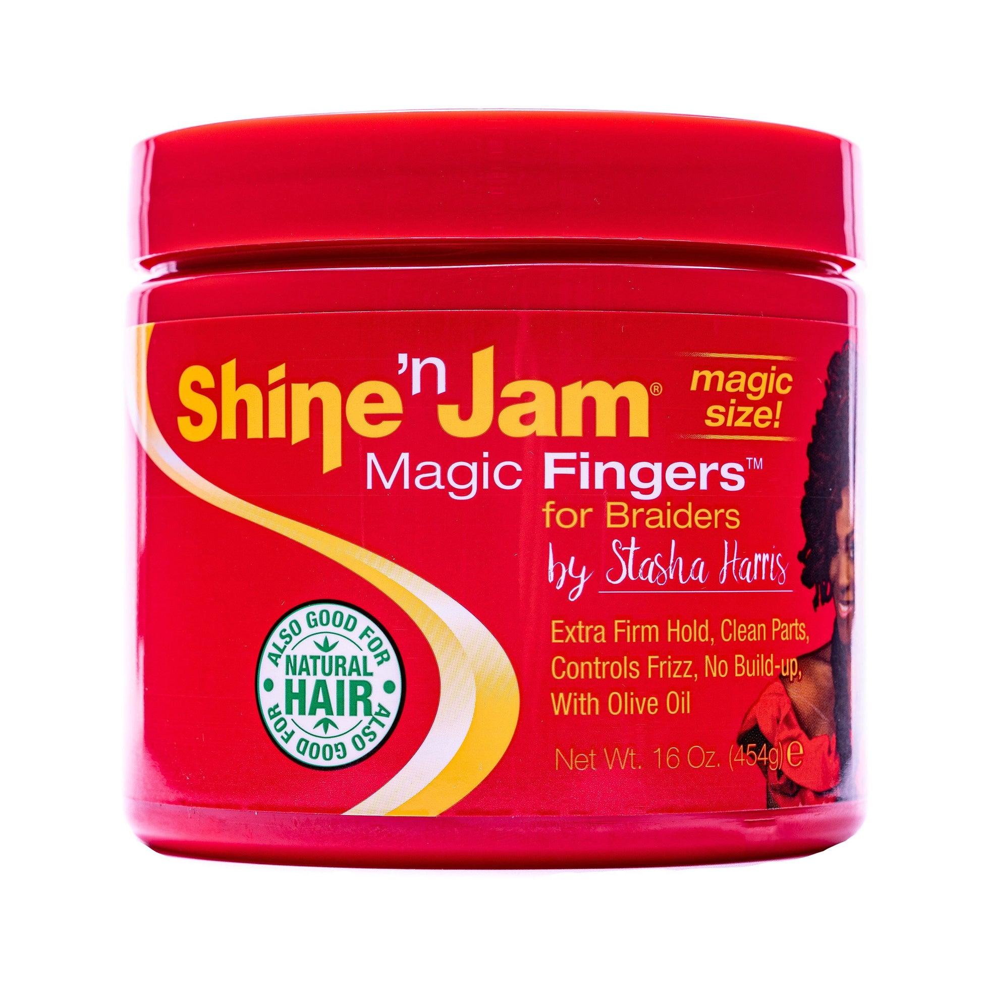 Shine N Jam® Magic Fingers® Unisex Gel for Braiders, 16 Oz Gel, Frizz Control