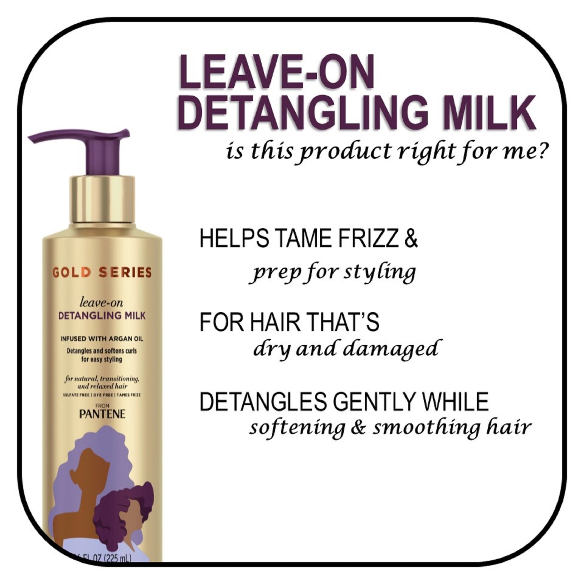 Gold Series Leave-On Detangling Milk, 7.6 Fl Oz