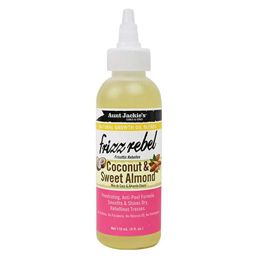 Frizz Rebel, Coconut & Sweet Almond Natural Growth Oil, 4Oz, 4 Oz