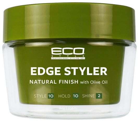 Profesional Styling Gel Edge Styler Natural Finish with Olive Oil - 8 Fl Oz (Pack of 1)