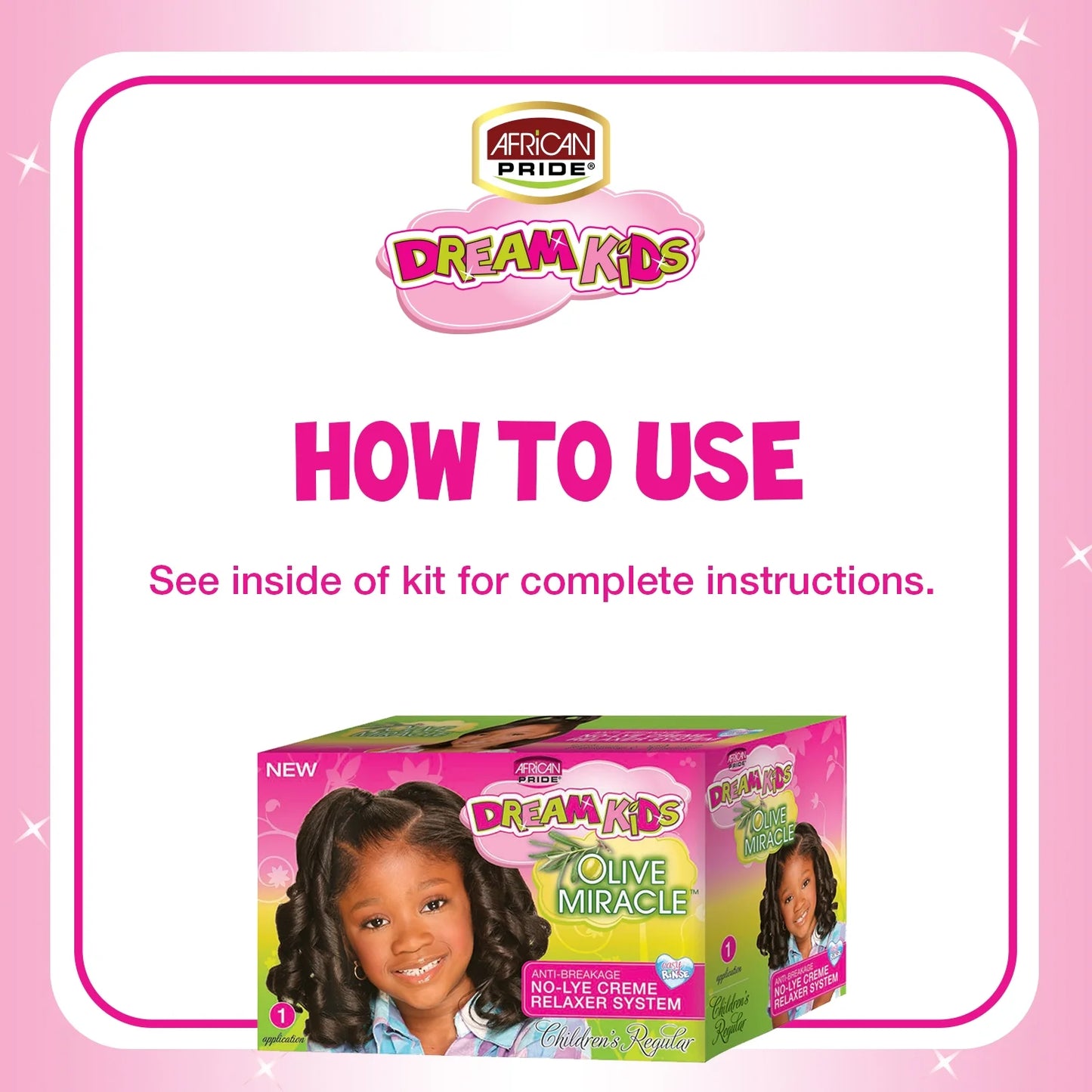 Dream Kids Olive Miracle Children'S Regular No-Lye Relaxer Kit